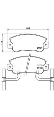Комплект тормозных колодок BREMBO P 23 031