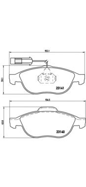 Комплект тормозных колодок BREMBO P 23 075
