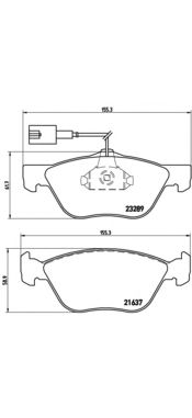 Комплект тормозных колодок BREMBO P 23 077