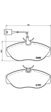 Комплект тормозных колодок BREMBO P 23 083