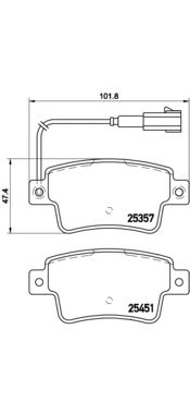 Комплект тормозных колодок BREMBO P 23 142