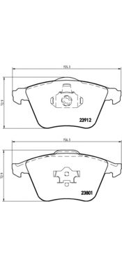 Комплект тормозных колодок BREMBO P 24 057