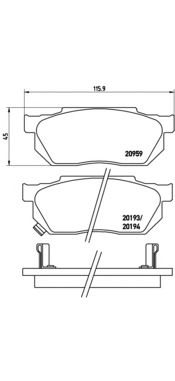 Комплект тормозных колодок BREMBO P 28 008