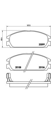 Комплект тормозных колодок BREMBO P 28 010