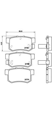 Комплект тормозных колодок BREMBO P 28 022