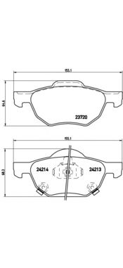 Комплект тормозных колодок BREMBO P 28 036