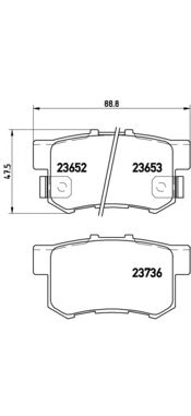 Комплект тормозных колодок BREMBO P 28 039