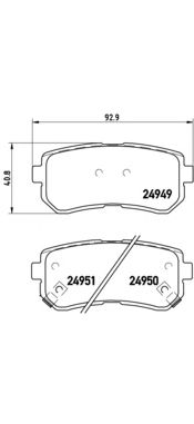 Комплект тормозных колодок BREMBO P 30 046