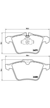 Комплект тормозных колодок BREMBO P 36 019