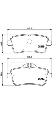 Комплект тормозных колодок BREMBO P 50 101