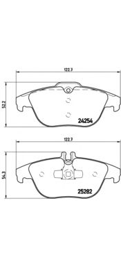 Комплект тормозных колодок BREMBO P 50 104