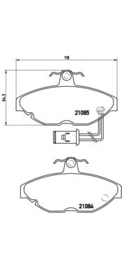 Комплект тормозных колодок BREMBO P 52 011