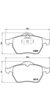 Комплект тормозных колодок BREMBO P 59 022