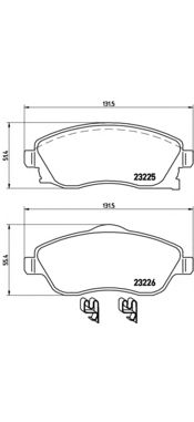 Комплект тормозных колодок BREMBO P 59 036