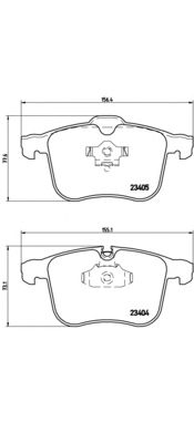 Комплект тормозных колодок BREMBO P 59 046