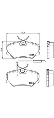 Комплект тормозных колодок BREMBO P 61 035