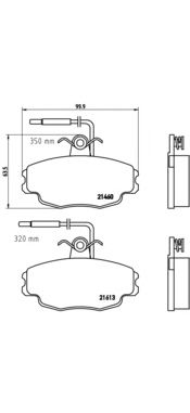 Комплект тормозных колодок BREMBO P 61 043
