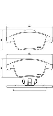 Комплект тормозных колодок BREMBO P 68 045