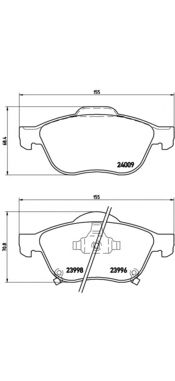 Комплект тормозных колодок BREMBO P 83 043