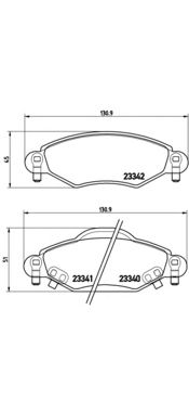 Комплект тормозных колодок BREMBO P 83 053