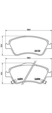 Комплект тормозных колодок BREMBO P 83 079