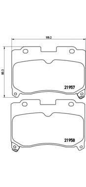 Комплект тормозных колодок BREMBO P 83 090