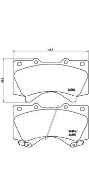 Комплект тормозных колодок BREMBO P 83 107