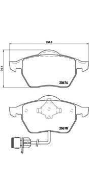 Комплект тормозных колодок BREMBO P 85 026