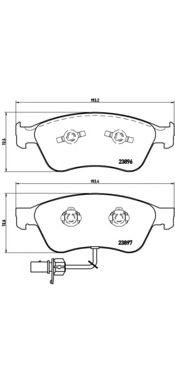 Комплект тормозных колодок BREMBO P 85 102