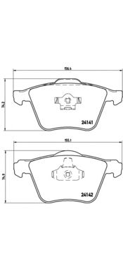 Комплект тормозных колодок BREMBO P 86 018