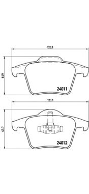 Комплект тормозных колодок BREMBO P 86 019
