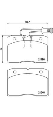 Комплект тормозных колодок BREMBO P A6 009