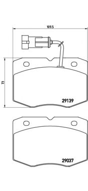 Комплект тормозных колодок BREMBO P A6 019