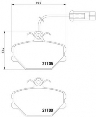 Комплект тормозных колодок HELLA 8DB 355 006-191
