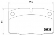 Комплект тормозных колодок HELLA 8DB 355 007-251