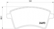 Комплект тормозных колодок HELLA 8DB 355 013-961