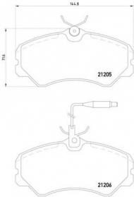 Комплект тормозных колодок HELLA 8DB 355 017-841