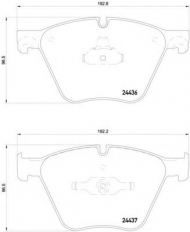 Комплект тормозных колодок HELLA 8DB 355 020-121