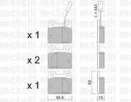 Комплект тормозных колодок METELLI 22-0009-2