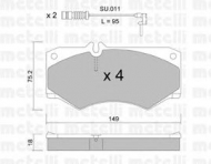 Комплект тормозных колодок METELLI 22-0014-0K