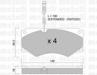 Комплект тормозных колодок METELLI 22-0014-1