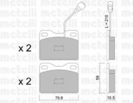 Комплект тормозных колодок METELLI 22-0015-4