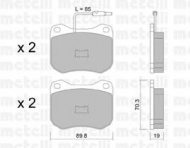 Комплект тормозных колодок METELLI 22-0021-0