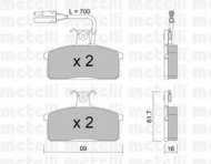 Комплект тормозных колодок METELLI 22-0026-1
