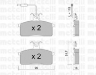 Комплект тормозных колодок METELLI 22-0026-2