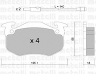 Комплект тормозных колодок METELLI 22-0036-1