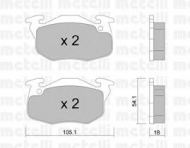 Комплект тормозных колодок METELLI 22-0037-5