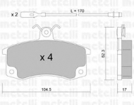 Комплект тормозных колодок METELLI 22-0062-1