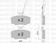 Комплект тормозных колодок METELLI 22-0076-0