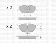 Комплект тормозных колодок METELLI 22-0091-0